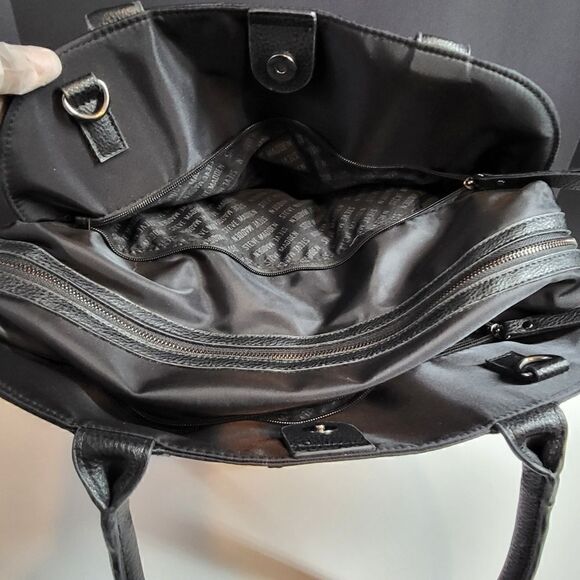 Steve Madden Black Soft Quilted Tote / Briefcase  / Diaper Bag - Picture 7 of 8